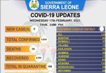 NaCOVERC MEDIA UPDATE 17th FEBRUARY, 2021 NaCOVERC MEDIA UPDATE 17th FEBRUARY, 2021