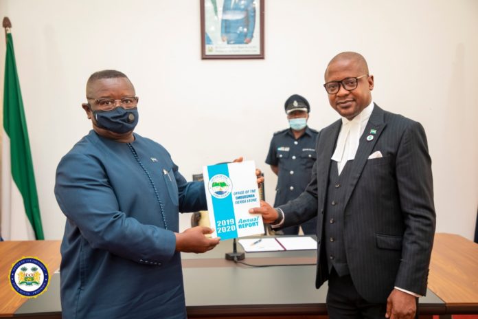 Sierra Leone’s President Julius Maada Bio Receives Annual Report from Ombudsman, Assures of Government Support